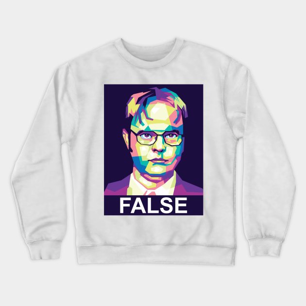 Dwight Schrute False Crewneck Sweatshirt by agungsaid1234